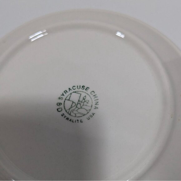 Syracuse China Syralite Restaurant Ware Plate Brown Beige Stripes Vintage USA - Picture 5 of 5